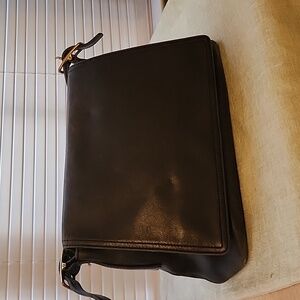 Coach Black Leather Shoulder Bag